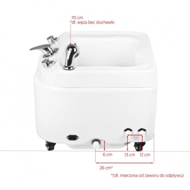Pedikiūro vonelė SHOWER FOR PEDICURE WITH HYDROMASSAGE 8