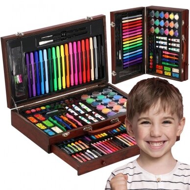 Piešimo priemonių rinkinys lagaminėlyje ART SET  XL, 130 vnt. 18