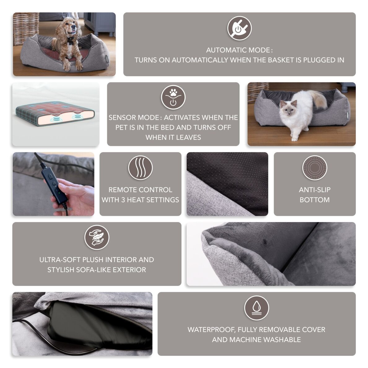 Šildomas guolis gyvūnams Lanaform Heat Nest 5