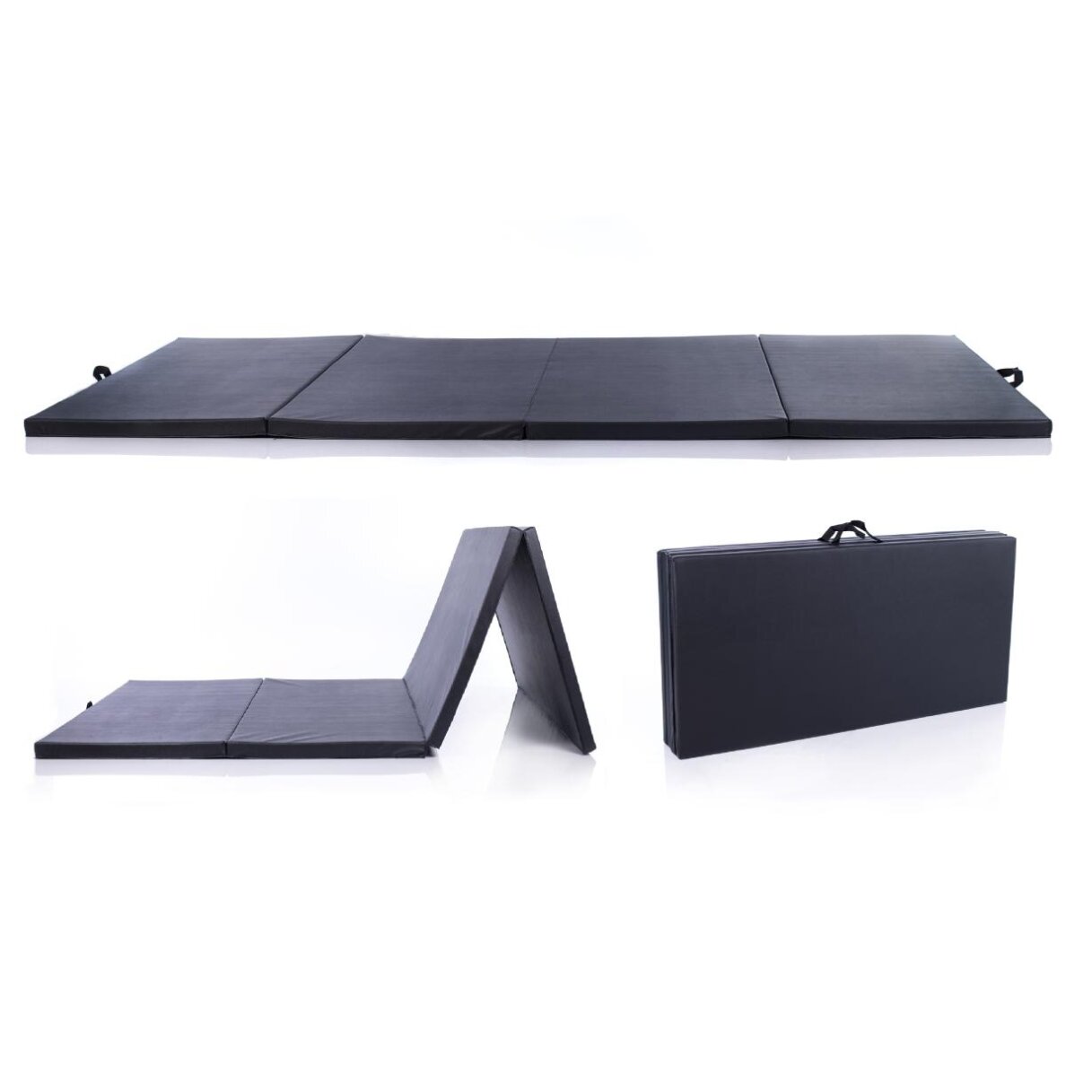 Foldable gymnastics mat Black 122x244cm 3 Foldable gymnastics mat Black 122x244cm 3