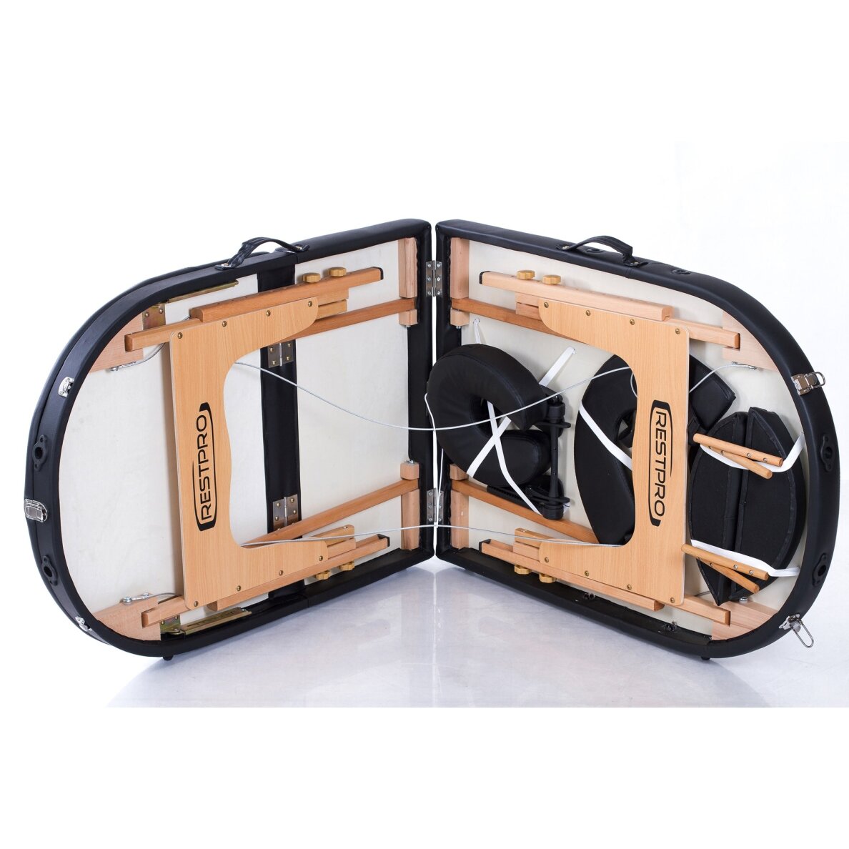 Sulankstomas masažo stalas Classic Oval 3 (Black) 10 Sulankstomas masažo stalas Classic Oval 3 (Black) 10