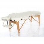 Sulankstomas masažo stalas Vip Oval 3 (Cream)