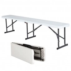 Foldable bench 180X25cm PICNIC WHITE