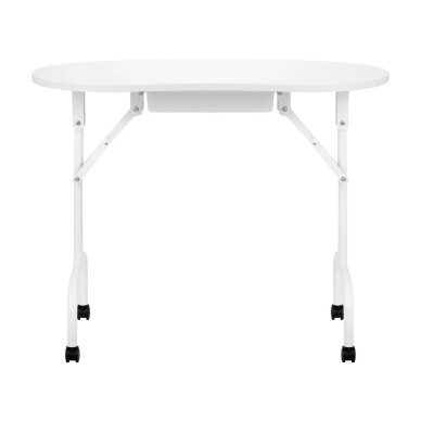 Foldable cosmetics table 4031 Wheels White 2
