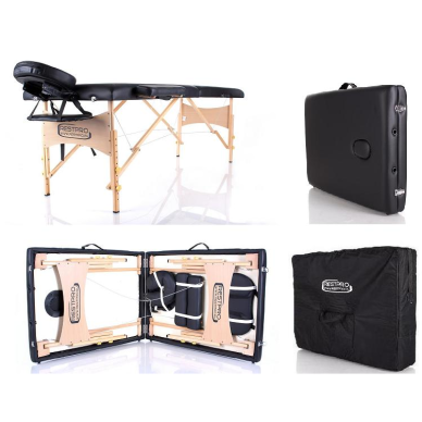 Saliekamais masāžas galds Classic 2 (Black) 4 Saliekamais masāžas galds Classic 2 (Black) 4