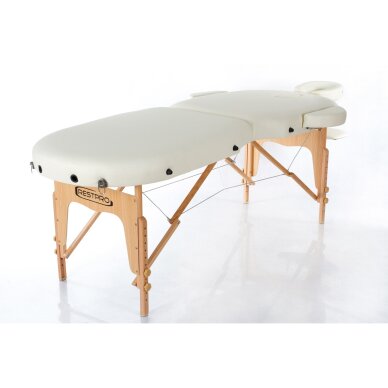 Foldable massage table Vip Oval 2 (Cream) 1