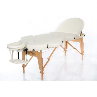 Foldable massage table Vip Oval 3 (Cream)