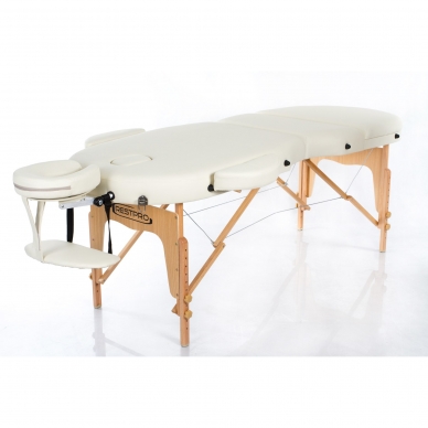 Składany stół do masażu Vip Oval 3 (Cream) 1