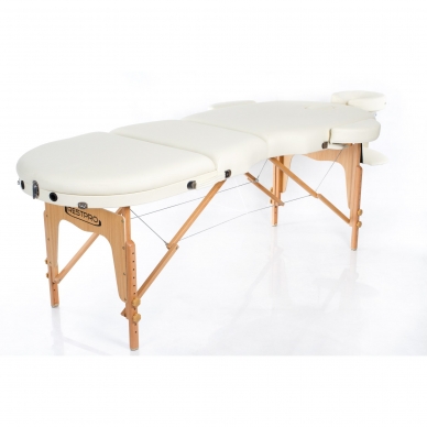 Składany stół do masażu Vip Oval 3 (Cream) 2