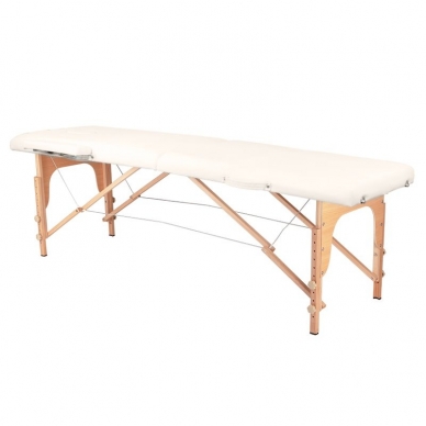 Sulankstomas masažo stalas WOOD COMFORT 2 CREAM