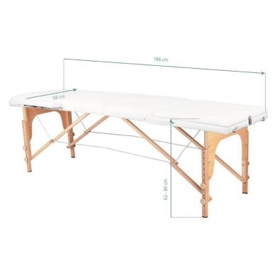 Sulankstomas masažo stalas WOOD COMFORT 3 WHITE 7