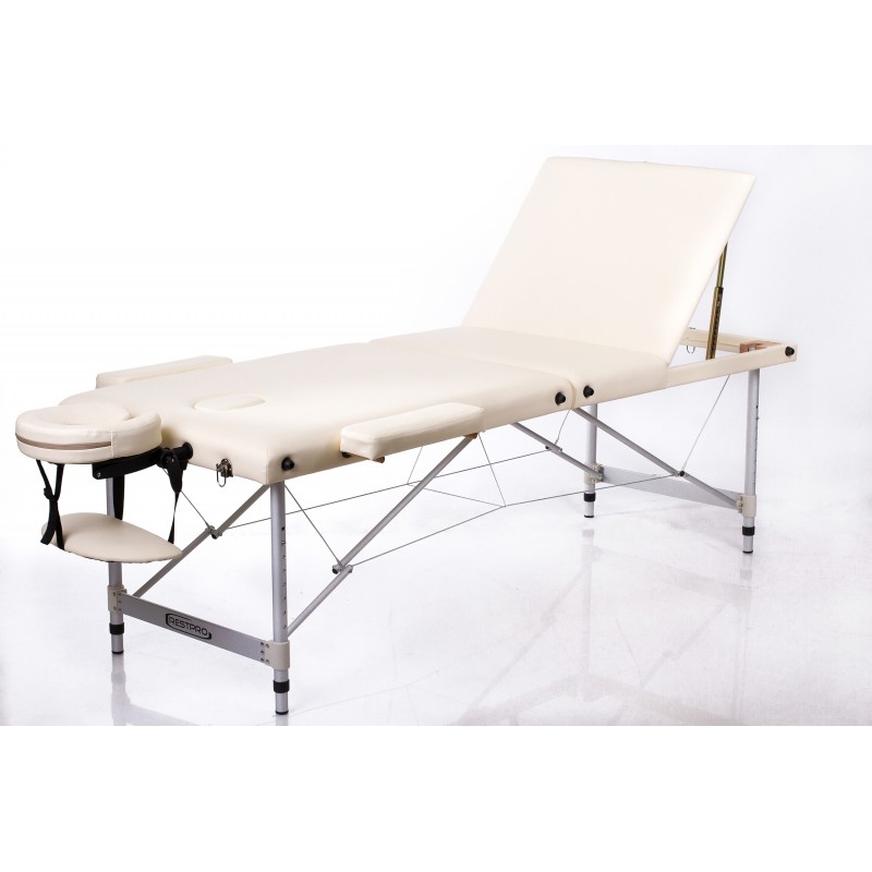 Sulankstomas masažo stalas Alu 3 (Cream)