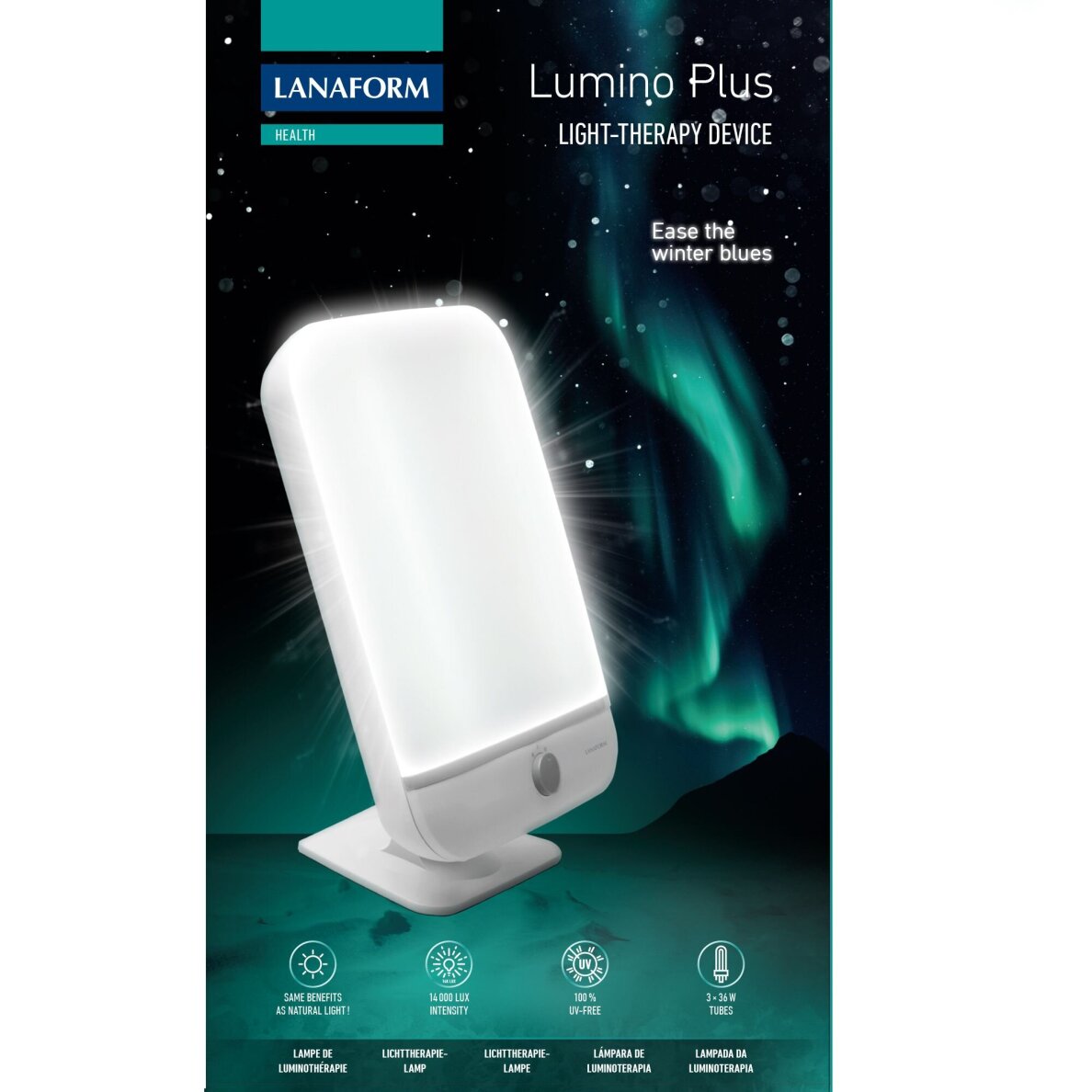 Gaismas terapijas lampa Lanaform Lumino Plus 14.000 Lux 8
