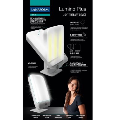 Gaismas terapijas lampa Lanaform Lumino Plus 14.000 Lux 7 Gaismas terapijas lampa Lanaform Lumino Plus 14.000 Lux 7