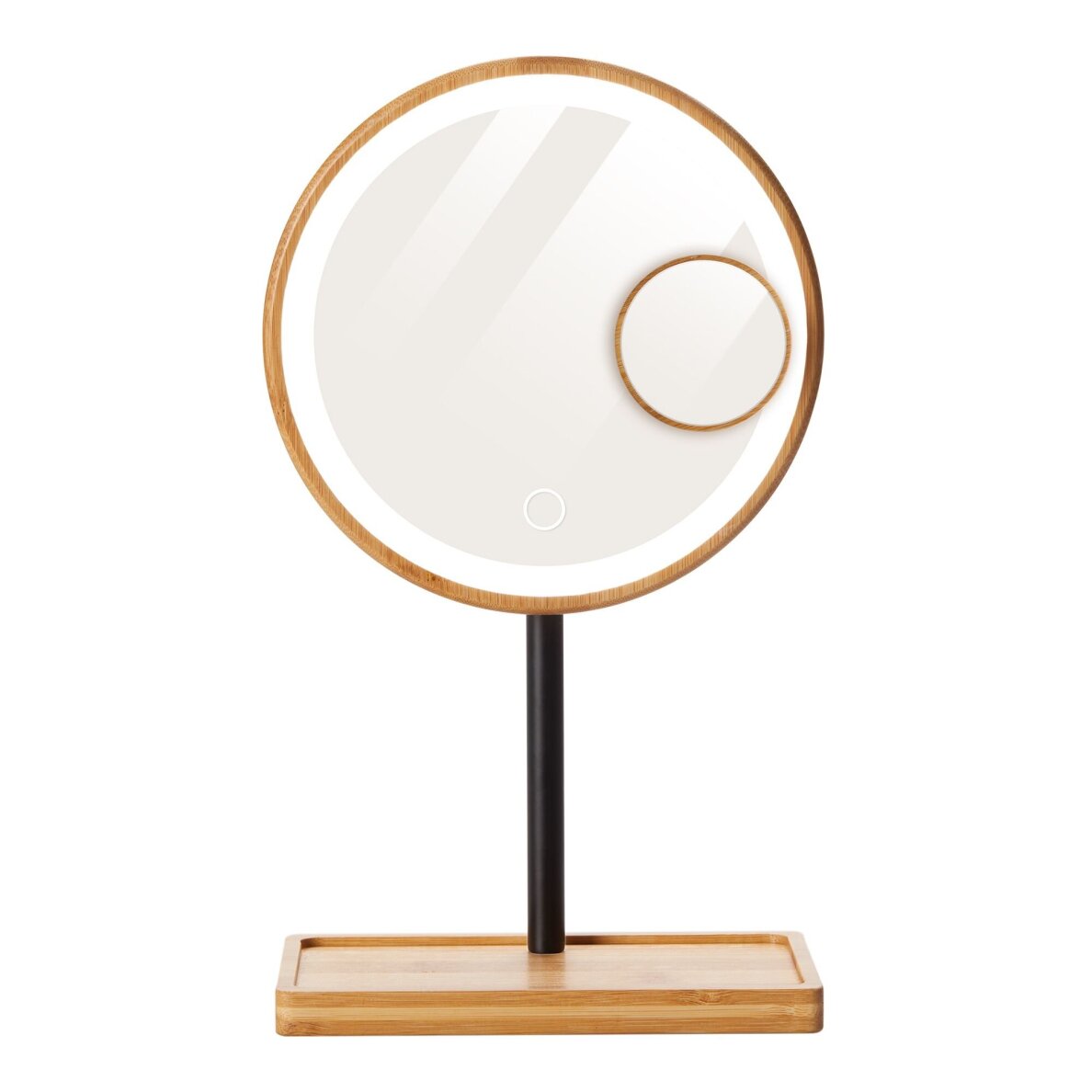 Magnifying Mirror (X1/X3) with LED backlight Lanaform Bamboo Mirror 4 Magnifying Mirror (X1/X3) with LED backlight Lanaform Bamboo Mirror 4