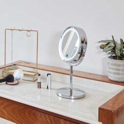 Magnifying Double-Sided Mirror (X1/X10) with LED backlight Lanaform Stand Mirror X10 Magnifying Double-Sided Mirror (X1/X10) with LED backlight Lanaform Stand Mirror X10