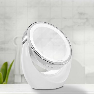 Doppelseitiger Vergrößerungsspiegel (X1/X10) mit Hintergrundbeleuchtung Lanaform LED Mirror