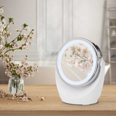Vaizdą didinantis dvipusis veidrodis (X1/X10) su apšvietimu Lanaform LED Mirror 1