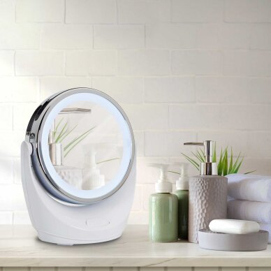 Doppelseitiger Vergrößerungsspiegel (X1/X10) mit Hintergrundbeleuchtung Lanaform LED Mirror 3 Doppelseitiger Vergrößerungsspiegel (X1/X10) mit Hintergrundbeleuchtung Lanaform LED Mirror 3