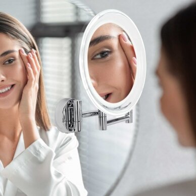 Palielinošs sienas spogulis (X10) ar LED apgaismojumu Lanaform Wall Mirror 2