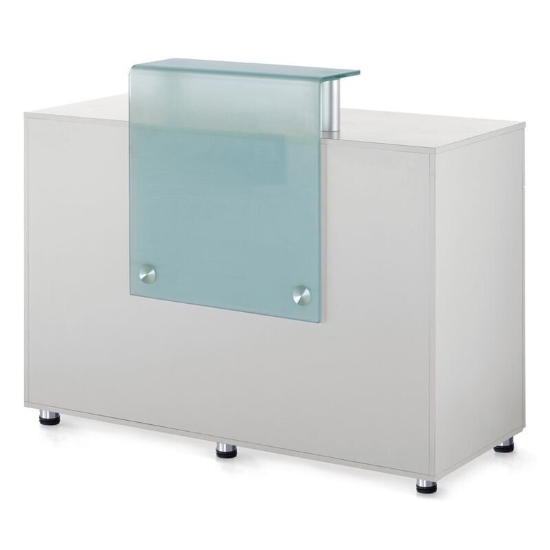 Reģistratūras galds GABBIANO RECEPTION DESK GLASS WHITE Reģistratūras galds GABBIANO RECEPTION DESK GLASS WHITE