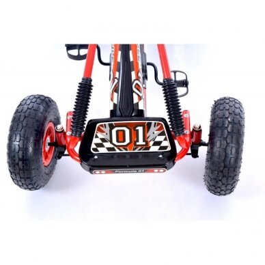 Velokarts-velomobilis Go-Kart A-15 Red (bērniem no 3 līdz 8 gadiem) 3