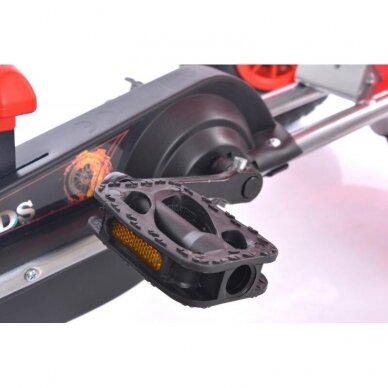 Velokarts-velomobilis Go-Kart F618 Red (bērniem no 4 līdz 10 gadiem) 8