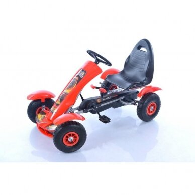 Kartingowy velomobil Gokart F618 Red (dla dzieci w wieku 4-10 lat)