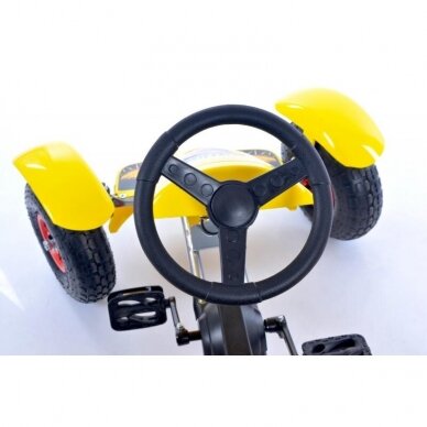 Velokarts-velomobilis Go-Kart F618 Yellow (bērniem no 4 līdz 10 gadiem) 6