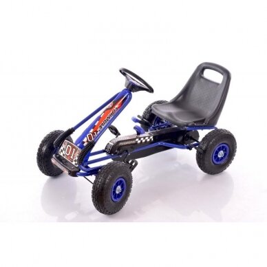 Velokarts-velomobilis Go-Kart A-15 Blue (bērniem no 3 līdz 8 gadiem)