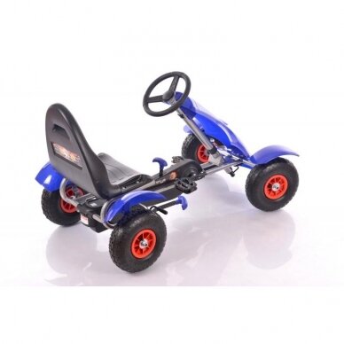Kartingas-velomobilis Go-Kart F618 Blue (4-10 metų vaikams) 1