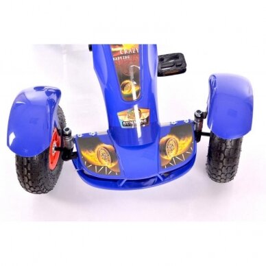 Kartingas-velomobilis Go-Kart F618 Blue (4-10 metų vaikams) 2