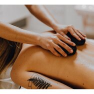 Volcanic basalt stone set for massage (64 stones)