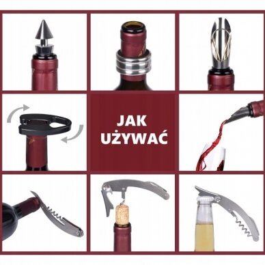 Wine accessory set, 6 pieces 7
